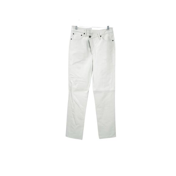 Agolde A9082-1285 Recycled Leather Criss Cross Straight Lace White Size 26 NWT - Picture 6 of 13